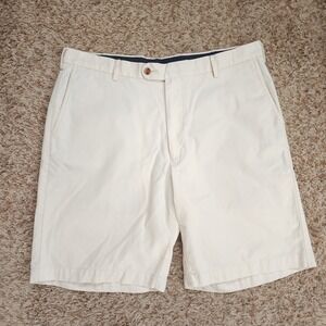 Peter Millar White Shorts‎ Mens 36 100% Pima Cotton Chino